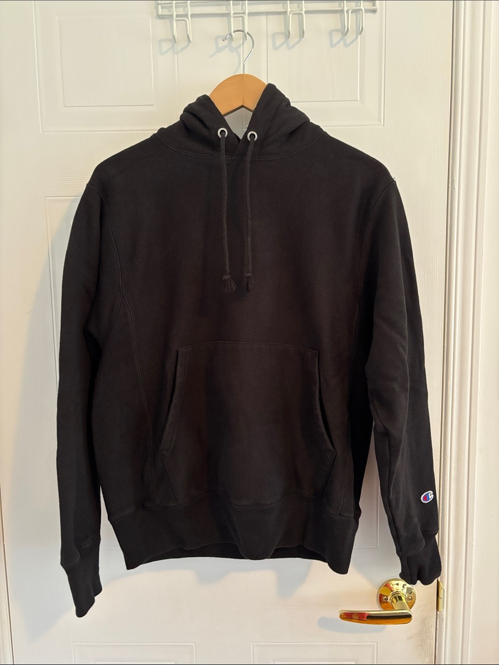 Champion Black Reverse Weave Pullover Hoody